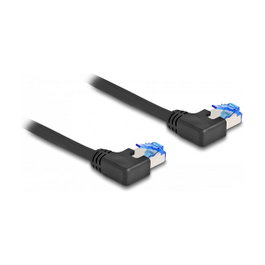 DeLOCK Cable de red RJ45 Cat.6A S/FTP acodado 2 m Negro