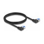 DeLOCK Cable de red RJ45 Cat.6A S/FTP acodado 2 m Negro