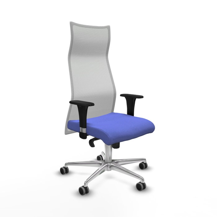 PIQUERAS Y CRESPO Sillón Albacete con mecanismo Sincro, Tela Azul claro y Malla Blanco PIQUERAS Y CRESPO Sillón Albacete con mecanismo Sincro, Tela Azul claro y Malla Blanco