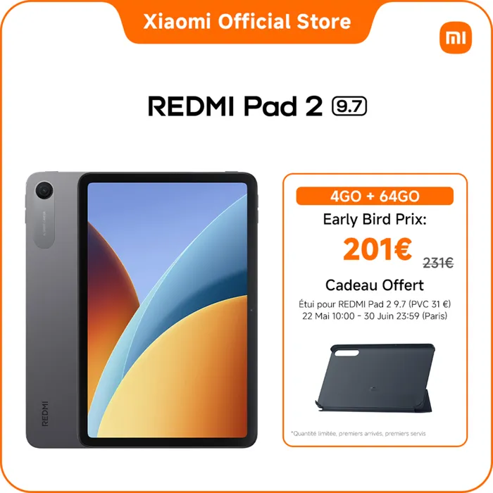 Xiaomi Redmi Pad 2 9.7 4GB/64GB Gris Grafito Xiaomi Redmi Pad 2 9.7 4GB/64GB Gris Grafito