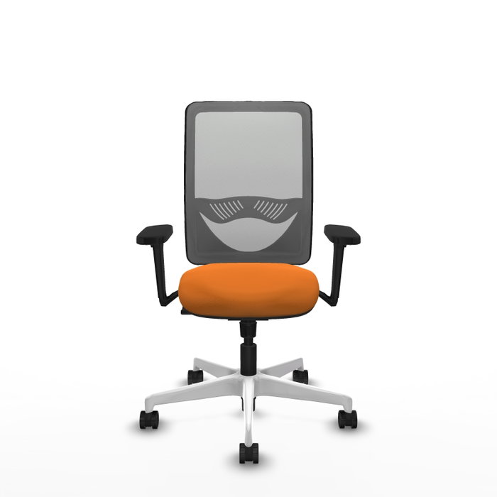 PIQUERAS Y CRESPO Silla de oficina Zulema Naranja y Gris con mecanismo Sincro PIQUERAS Y CRESPO Silla de oficina Zulema Naranja y Gris con mecanismo Sincro