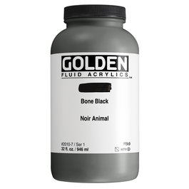 Golden Colores Acrílicos Fluidos Negro de Hueso 946 ml