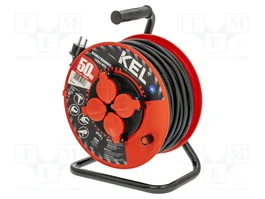 KEL Prolongador de alimentación H05RR-F 3G1,5mm2 50m Negro