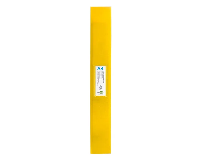 Liderpapel Carpeta de 4 anillas 25 mm Amarillo fluor opaco DIN A4