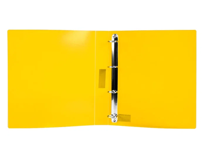 Liderpapel Carpeta de 4 anillas 25 mm Amarillo fluor opaco DIN A4