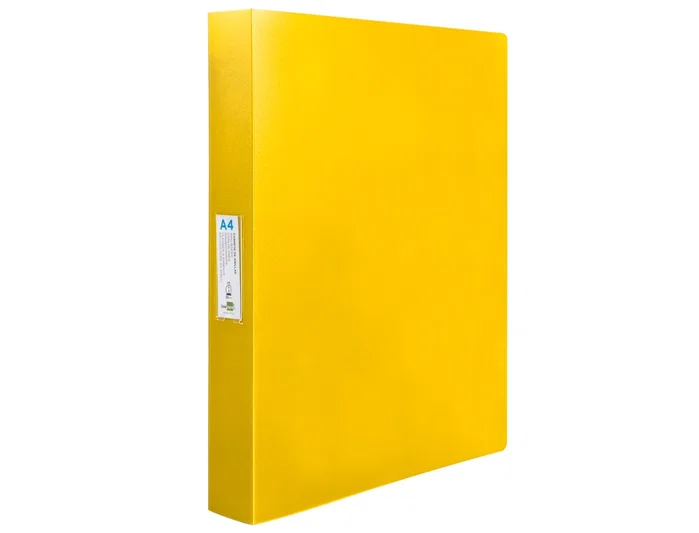 Liderpapel Carpeta de 4 anillas 25 mm Amarillo fluor opaco DIN A4