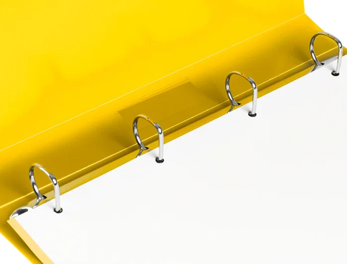 Liderpapel Carpeta de 4 anillas 25 mm Amarillo fluor opaco DIN A4