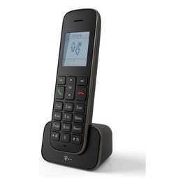 Telekom Sinus 207 Pack Negro Teléfono DECT Inalámbrico con Estación Base, 150 Entradas, Identificador de Llamadas, Pantalla TFT, Ecológico, Certificado Blue Angel