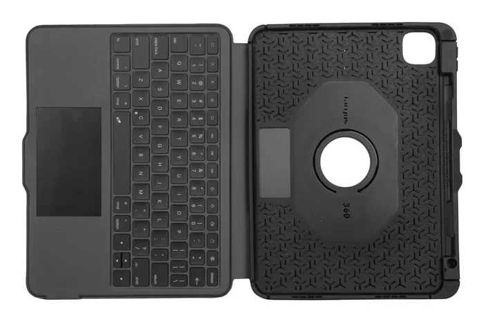 Targus VersaVu Bluetooth Keyboard Case para iPad Pro 13" M4 - Teclado Español con Trackpad, Retroiluminación Ajustable y Cubierta Protectora Magnética