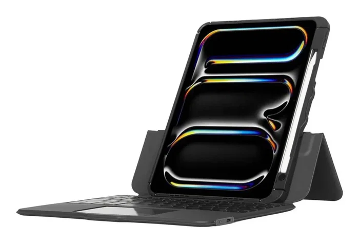 Targus VersaVu Bluetooth Keyboard Case para iPad Pro 13" M4 - Teclado Español con Trackpad, Retroiluminación Ajustable y Cubierta Protectora Magnética