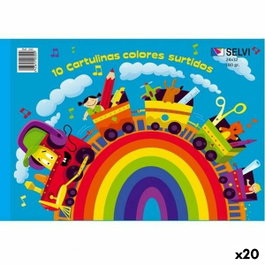 Selvi Cuaderno Para Manualidades con 10 Cartulinas de 24x32 cm y 180 g Colores Surtidos