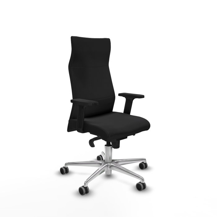 PIQUERAS Y CRESPO Sillón Albacete Negro con Mecanismo Sincro y Base de Aluminio PIQUERAS Y CRESPO Sillón Albacete Negro con Mecanismo Sincro y Base de Aluminio
