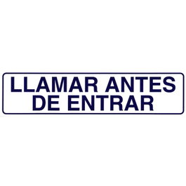 WOLFPACK LINEA PROFESIONAL Rótulo Adhesivo Llamar Antes De Entrar 250x63 mm