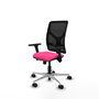 PIQUERAS Y CRESPO Silla de oficina Motilla con mecanismo Sincro/Traslack, Rosa y Negro