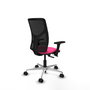 PIQUERAS Y CRESPO Silla de oficina Motilla con mecanismo Sincro/Traslack, Rosa y Negro