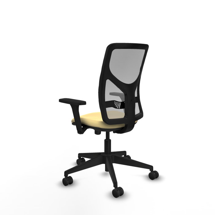 PIQUERAS Y CRESPO Silla de oficina Motilla con mecanismo Sincro/Traslack, Crema y Gris