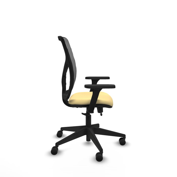 PIQUERAS Y CRESPO Silla de oficina Motilla con mecanismo Sincro/Traslack, Crema y Gris