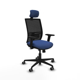 PIQUERAS Y CRESPO Silla de oficina Yunquera Azul marino y Negro