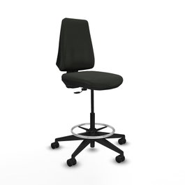 PIQUERAS Y CRESPO Taburete Elche CP Bali negro con base piramidal
