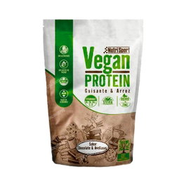 Nutrisport Vegan Protein Chocolate Avellana - Proteína Vegetal en Polvo para Deportistas y Veganos - Sabor Chocolate y Avellana - Bolsa 468 g