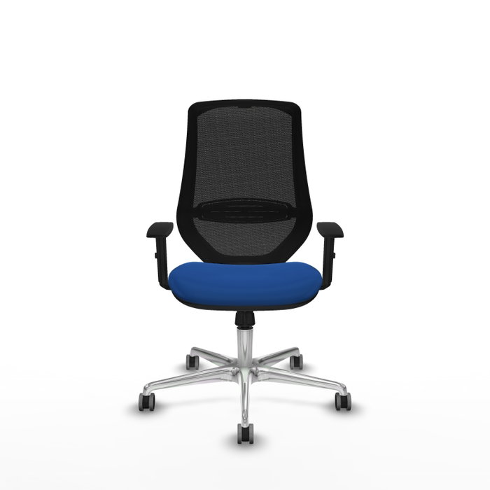 PIQUERAS Y CRESPO Silla de oficina Mardos con mecanismo Sincro, Azul y Negro