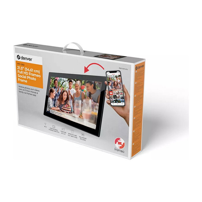Denver Frameo PFF-2160 Foto Digital 21.5" Full HD 1080p IPS Táctil WiFi Memoria 32GB