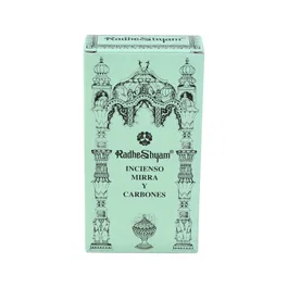 Radhe Shyam Incienso de Mirra en Grano con Carbones - 100 gr (50 gr Resina + 10 Pastillas de Carbón) para Relajación y Rituales