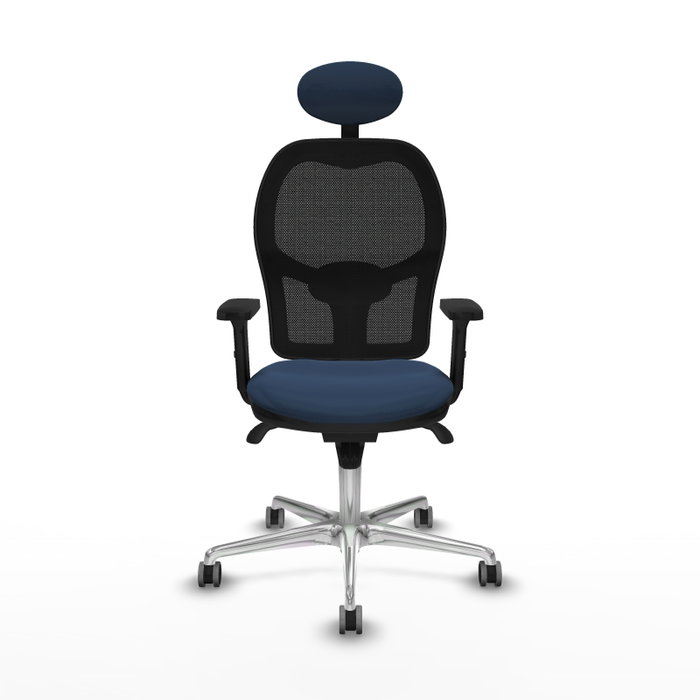 PIQUERAS Y CRESPO Silla de oficina Jorquera con mecanismo Sincro, Azul marino y Negro