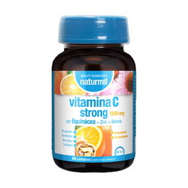Naturmil Vitamina C Strong 1000mg con Selenio y Zinc 60 cápsulas - Complemento para sistema inmunitario