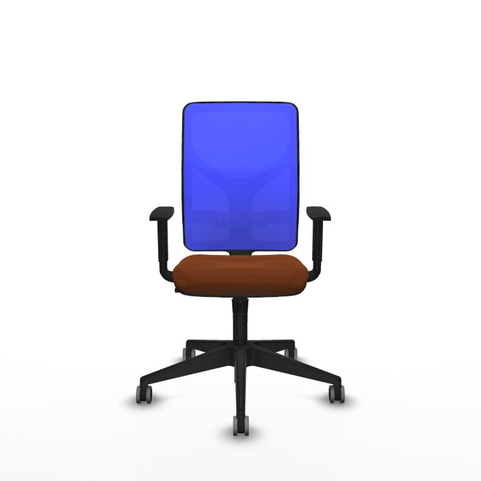 PIQUERAS Y CRESPO Silla de oficina Motilla con mecanismo Sincro, Marrón y Azul