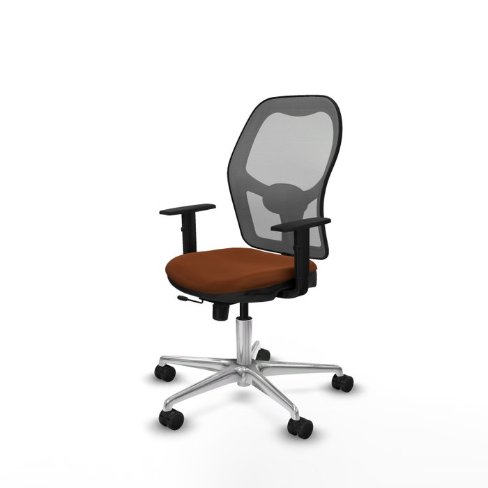 PIQUERAS Y CRESPO Silla de oficina Jorquera con mecanismo Sincro/Traslack Marrón y Gris PIQUERAS Y CRESPO Silla de oficina Jorquera con mecanismo Sincro/Traslack Marrón y Gris