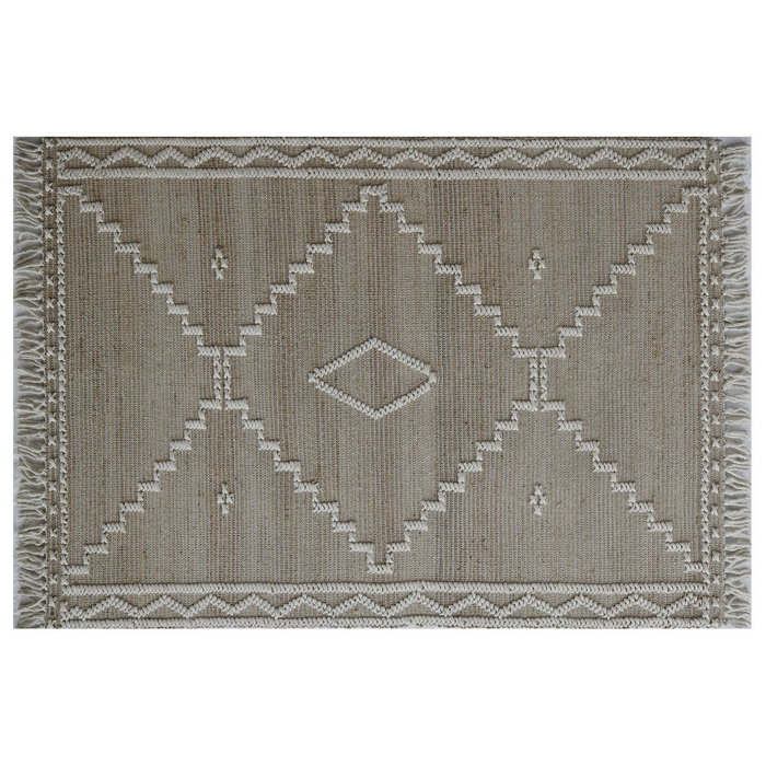 DKD Home Decor Alfombra de Yute Hecha a Mano Antideslizante 75x175 cm