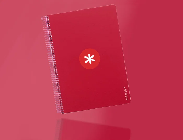 Antartik Cuaderno Espiral A4 Tapa Dura 80 Hojas 100gr Cuadro 5mm Color Frambuesa