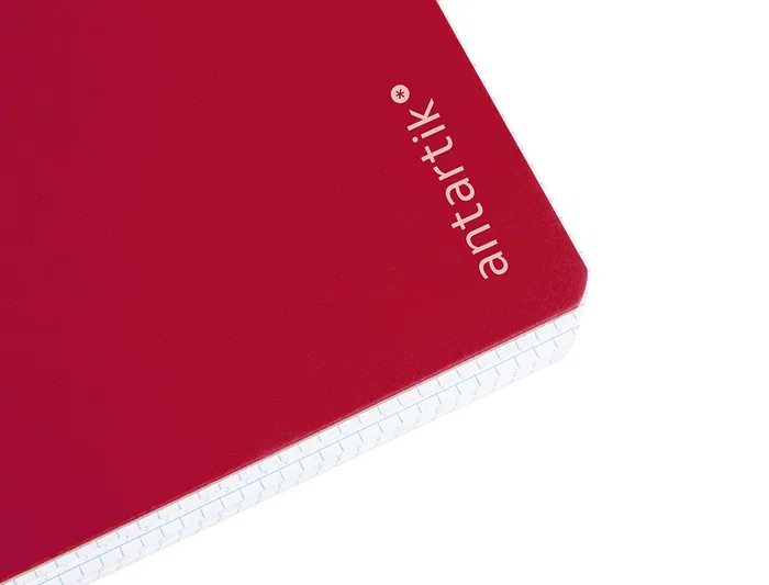 Antartik Cuaderno Espiral A4 Tapa Dura 80 Hojas 100gr Cuadro 5mm Color Frambuesa