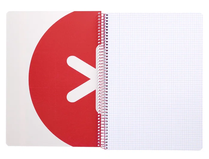 Antartik Cuaderno Espiral A4 Tapa Dura 80 Hojas 100gr Cuadro 5mm Color Frambuesa