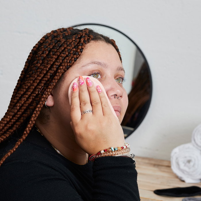 Cosmetic Club Juego de 3 Toallas Desmaquillantes de Microfibra, Solo Necesita Agua, Colores Surtidos, 20x7 cm