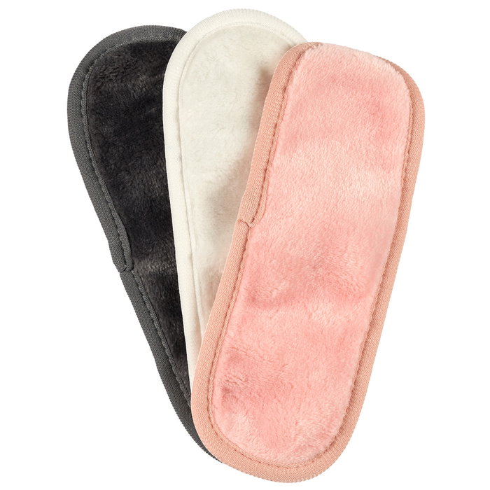 Cosmetic Club Juego de 3 Toallas Desmaquillantes de Microfibra, Solo Necesita Agua, Colores Surtidos, 20x7 cm