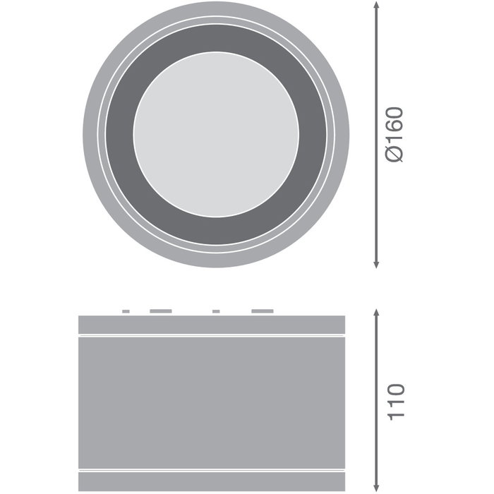 LEDVANCE Lámpara de techo LED de superficie 30W 3150Lm 3000K IP65 LEDVANCE Lámpara de techo LED de superficie 30W 3150Lm 3000K IP65