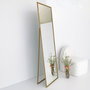 Hanah Home Espejo Cheval Dorado 50x170x60 cm Metal con Estantes para Dormitorio o Salón