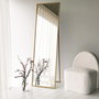 Hanah Home Espejo Cheval Dorado 50x170x60 cm Metal con Estantes para Dormitorio o Salón
