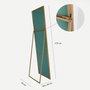 Hanah Home Espejo Cheval Dorado 50x170x60 cm Metal con Estantes para Dormitorio o Salón