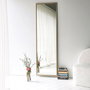 Hanah Home Espejo Cheval Dorado 50x170x60 cm Metal con Estantes para Dormitorio o Salón