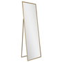 Hanah Home Espejo Cheval Dorado 50x170x60 cm Metal con Estantes para Dormitorio o Salón