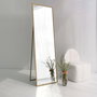Hanah Home Espejo Cheval Dorado 50x170x60 cm Metal con Estantes para Dormitorio o Salón