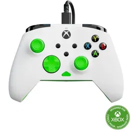 Turtle Beach TUR0840454400052 Gamepad para Xbox Series X|S, Xbox One y PC, RGB, Con Cable, Blanco/Verde