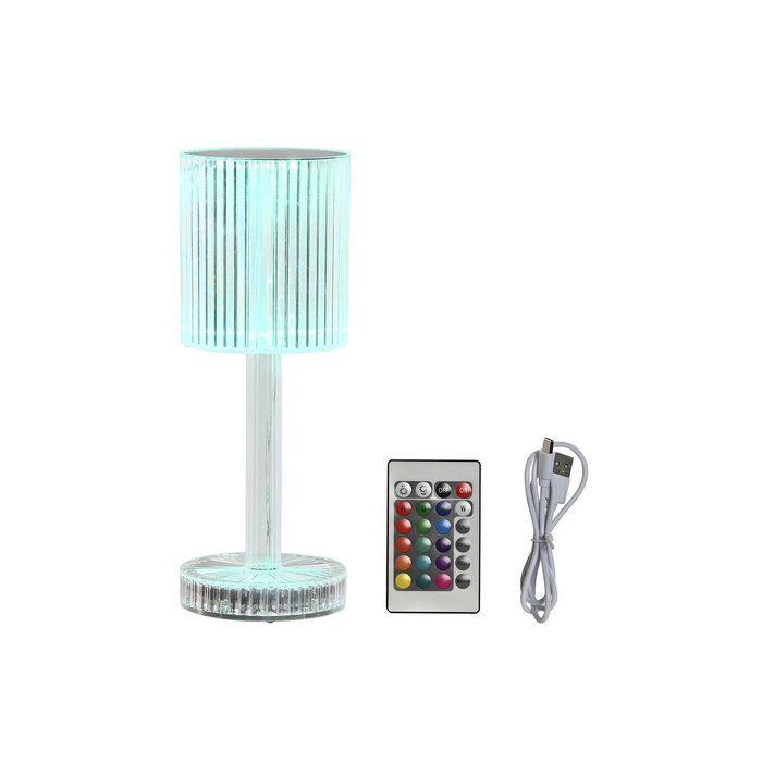 DKD Home Decor Lámpara Sobremesa LED Táctil Transparente con Mando a Distancia 8.5 x 23.5 x 8.5 cm DKD Home Decor Lámpara Sobremesa LED Táctil Transparente con Mando a Distancia 8.5 x 23.5 x 8.5 cm