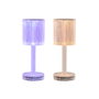 DKD Home Decor Lámpara Sobremesa LED Táctil Transparente con Mando a Distancia 8.5 x 23.5 x 8.5 cm