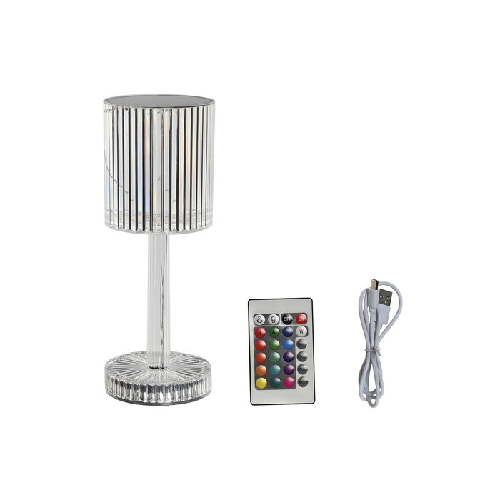 DKD Home Decor Lámpara Sobremesa LED Táctil Transparente con Mando a Distancia 8.5 x 23.5 x 8.5 cm DKD Home Decor Lámpara Sobremesa LED Táctil Transparente con Mando a Distancia 8.5 x 23.5 x 8.5 cm