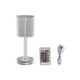 DKD Home Decor Lámpara Sobremesa LED Táctil Transparente con Mando a Distancia 8.5 x 23.5 x 8.5 cm