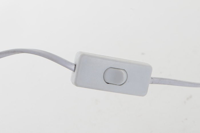 DKD Home Decor Lámpara Sobremesa Balines Blanco Marron 25 x 63 x 25 cm (4 Unidades)